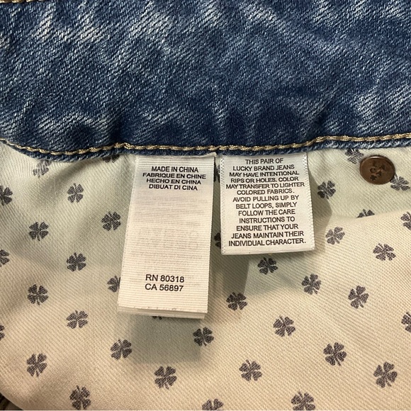 Lucky Brand Emma Crop High Rise Embroidered Denim Jeans Womens Sz 18 - Picture 11 of 12